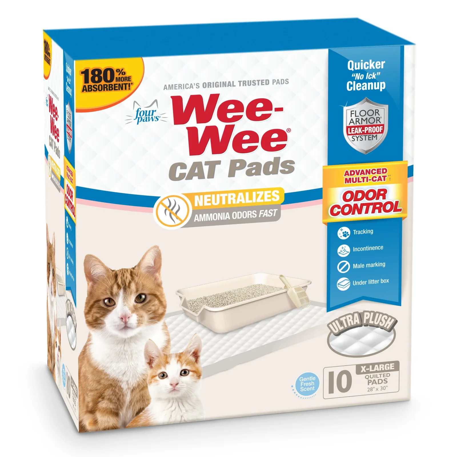 Four Paws Wee-Wee Cat Pads Fresh Scent 28 in X 30 in (10 ct)