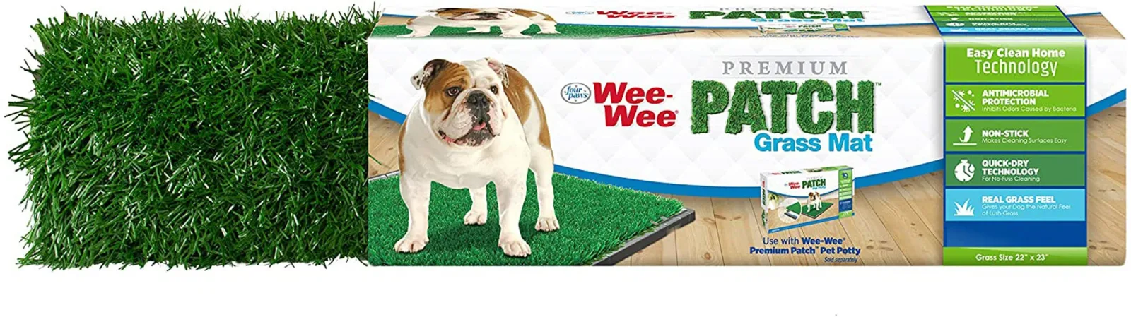 Four Paws Wee-Wee Premium Patch Reusable Pee Pad for Dogs, 1 ct Standard, 22 in x 23 in