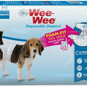 Four Paws WeeWee Disposable Dog Diapers Medium 12 ct
