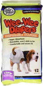 Four Paws WeeWee Disposable Dog Diapers Small 12 ct - Image 2
