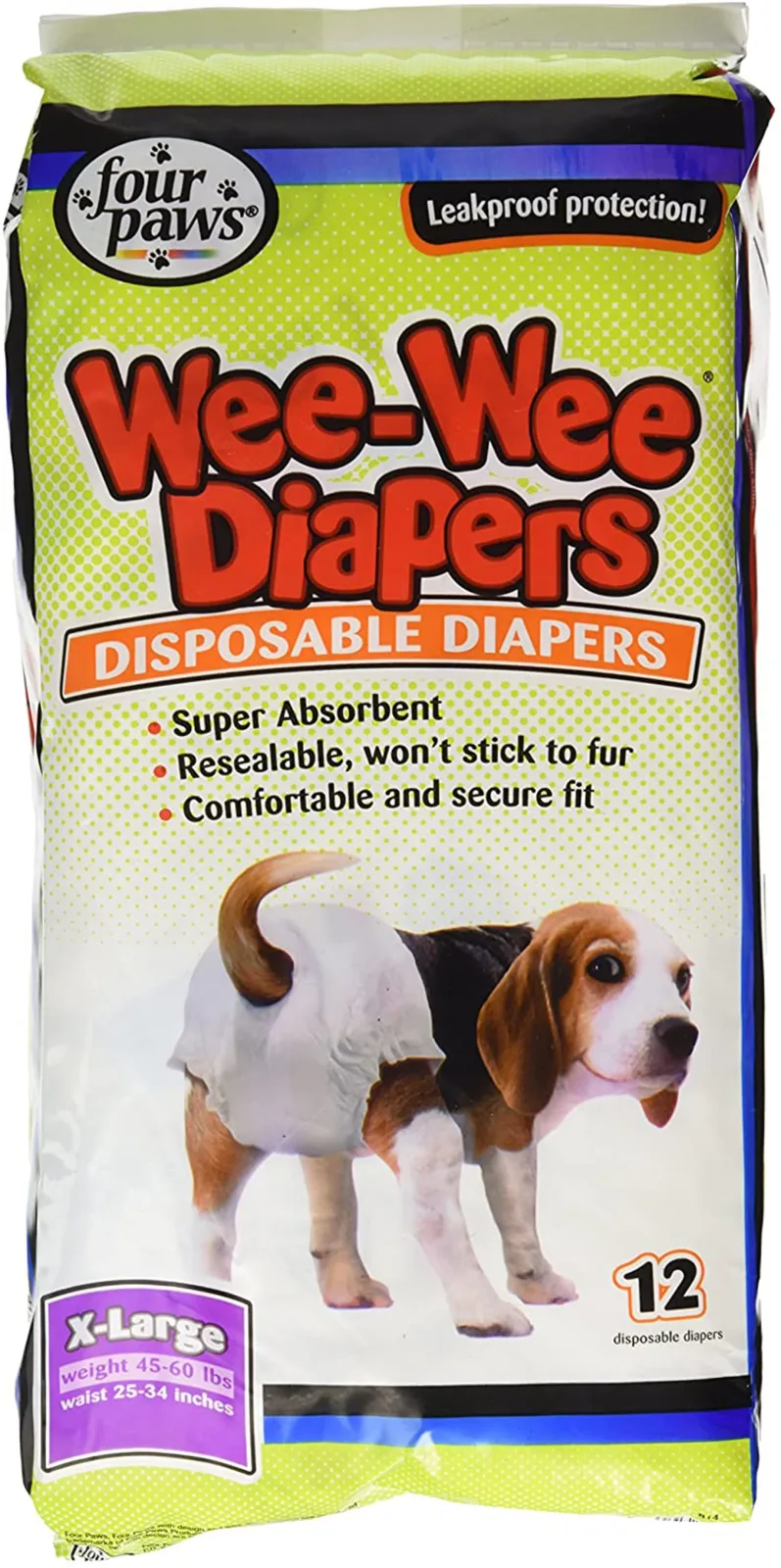 Four Paws WeeWee Disposable Dog Diapers Small 12 ct