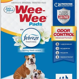 Four Paws WeeWee Odor Control Dog Training Pads with Febreze Freshness, 22 in x 23 in 10 ct