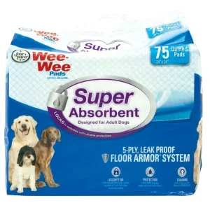 Four Paws WeeWee Super Absorbent Pads for Dogs, 24 in x 24 in 75 ct