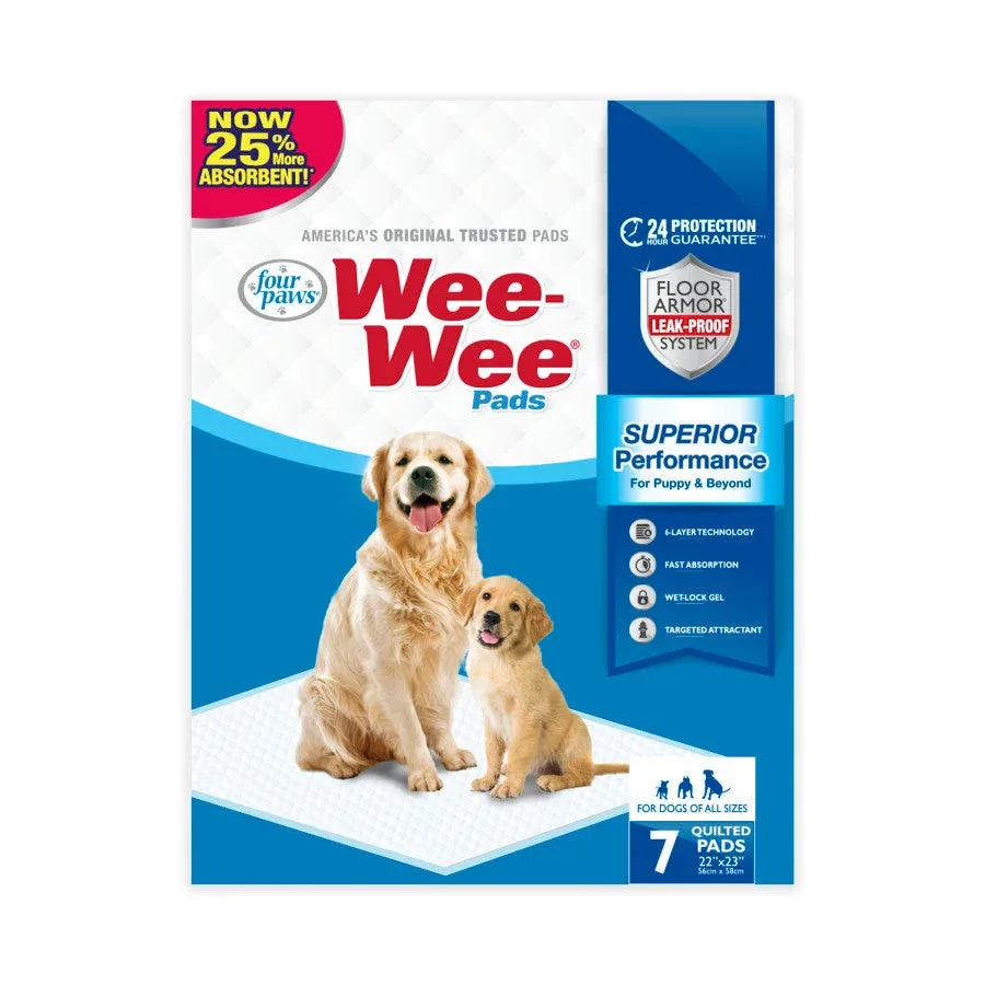 Four Paws WeeWee Superior Performance Dog Pee Pads, 22 in x 23 in 7 ct - Image 2