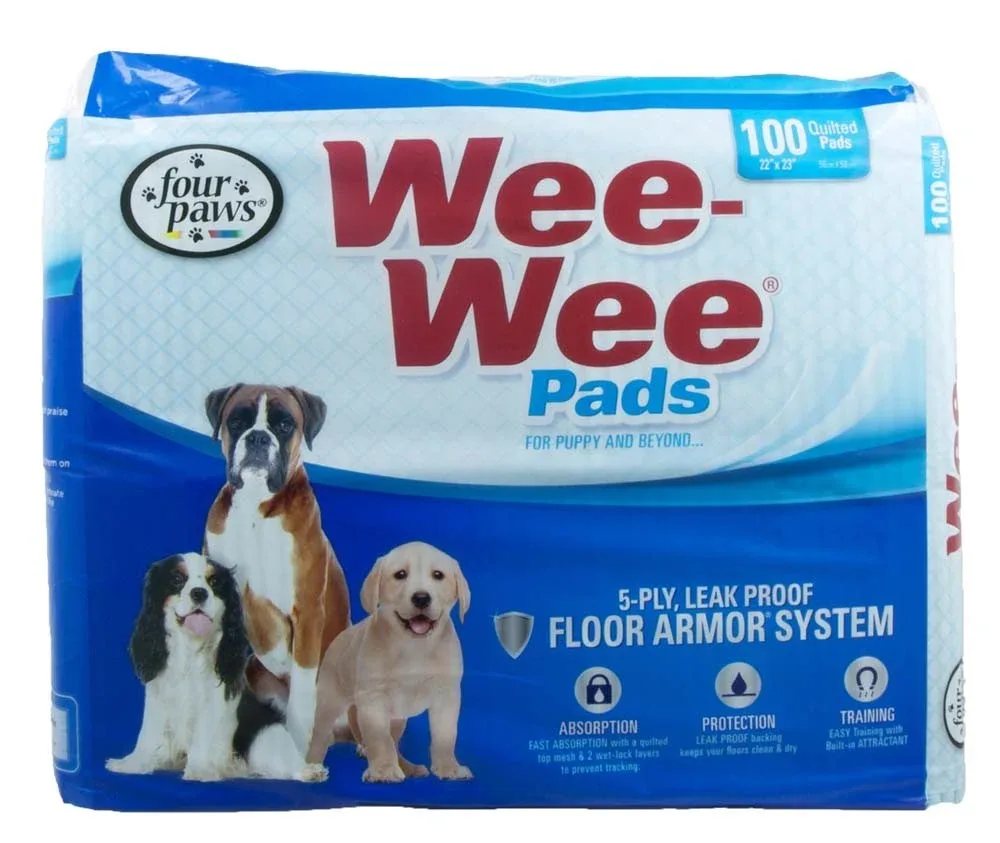 Four Paws WeeWee Superior Performance Dog Pee Pads 22 in x 23 in Bag 100 ct - Image 2
