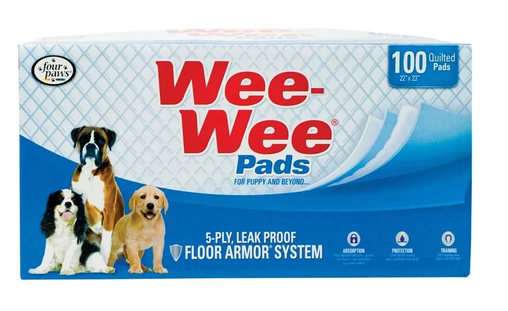 Four Paws WeeWee Superior Performance Dog Pee Pads 22 in x 23 in Bag 100 ct