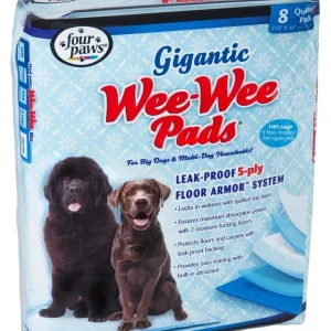 Four Paws WeeWee Superior Performance Gigantic Dog Pee Pads 27.5 in x 44 in 8 ct
