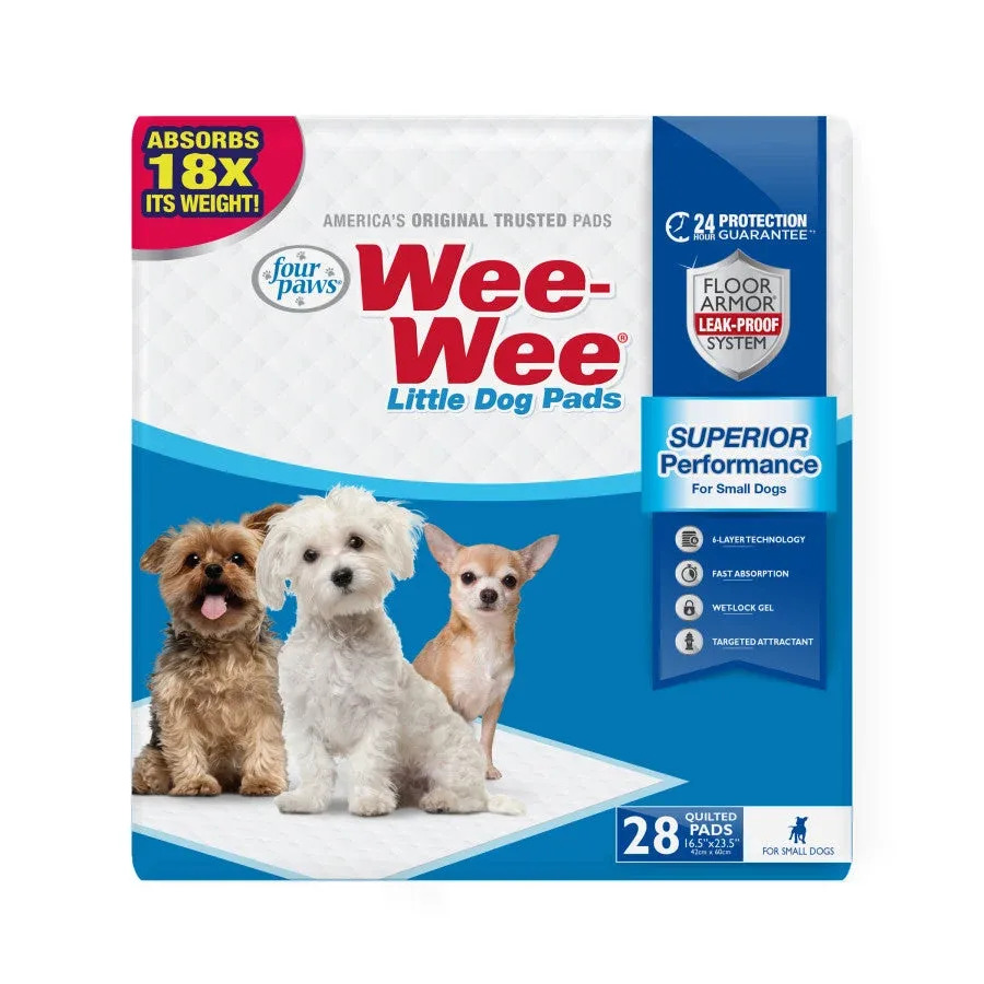 Four Paws WeeWee Superior Performance Little Dog Pee Pads 16.5 in x 23.5 in 28 ct - Image 2