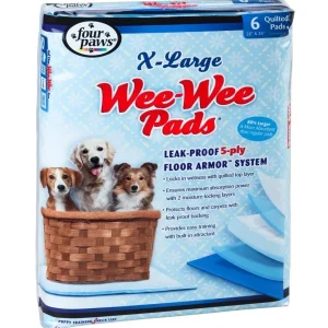 Four Paws WeeWee Superior Performance X-Large Dog Pee Pads, 28 in x 34 in 6 ct