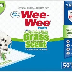 Four Paws WeeWee Ultimate Attractant Dog Pee Pads with Grass Scent, 22 in x 23 in 100 ct