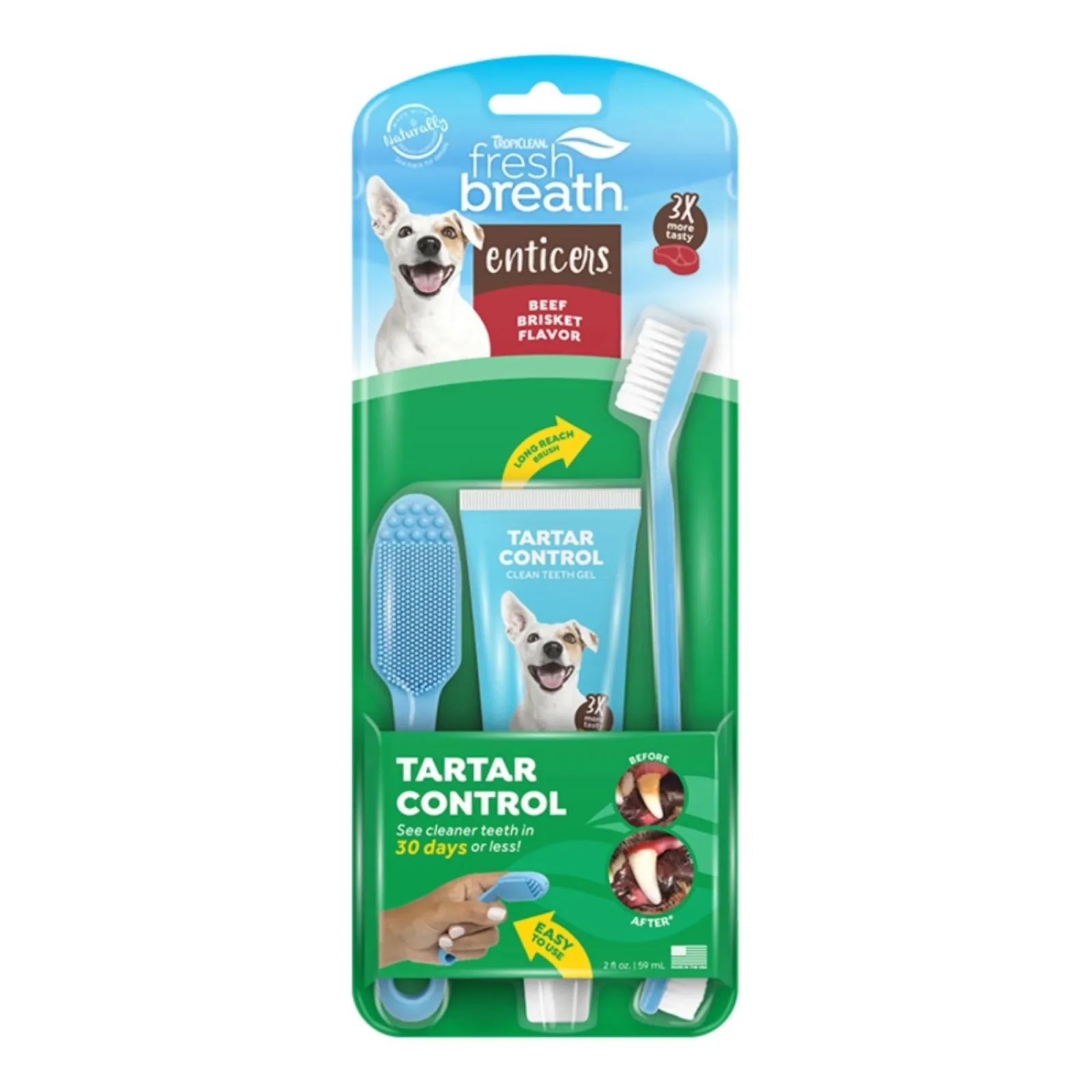 Fresh Breath By Tropiclean Dog Enticers Kit Brisket 2 oz