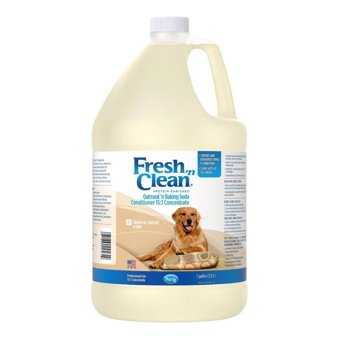 Fresh 'N Clean Oatmeal 'n Baking Soda Tropical Dog Conditioner, 1 Gallon, 15:1