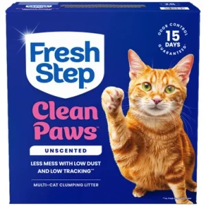 Fresh Step Clean Paws Unscented w/ Low Dust & Low Tracking Multi