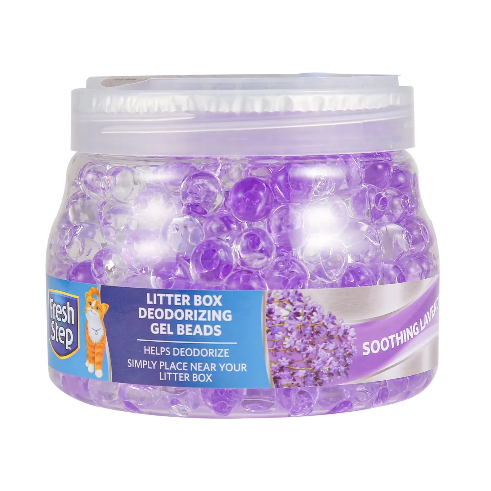 Fresh Step Litter Box Deodorizing Gel Beads in Soothing Lavender - Image 2