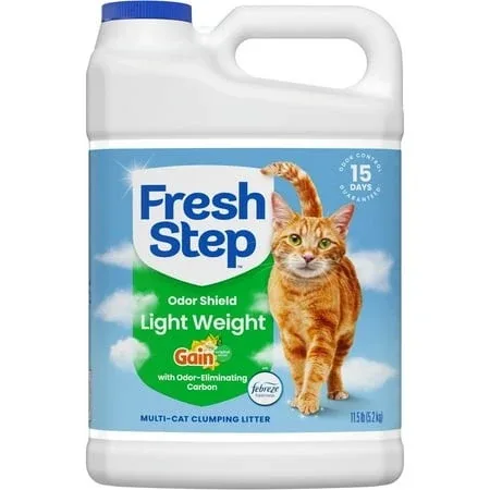 Fresh Step Odor Shield Light Weight Multi-Cat Clumping Cat Litter Gain Original Scent
