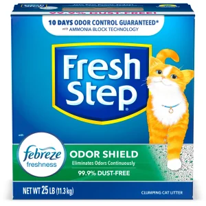 Fresh Step Odor Shield Scented Clumping Cat Litter with Febreze