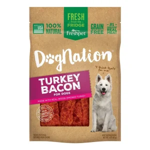 Freshpet Fresh Dog Treat, DogNation Turkey Bacon Treat 3 oz Bag