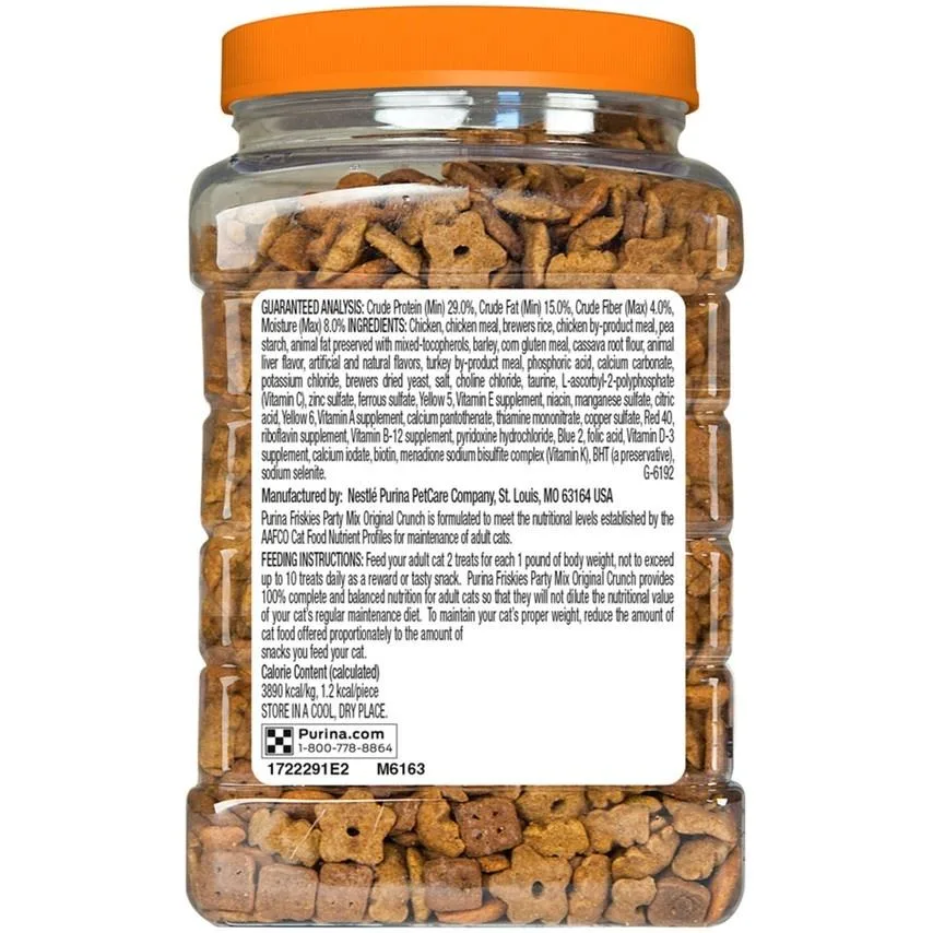 Friskies Party Mix Crunch Original Chicken, Liver and Turkey Cat Treats - Image 2