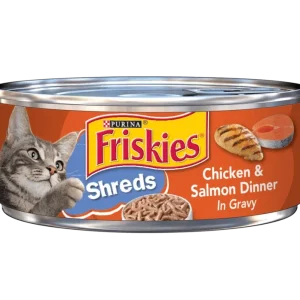 Friskies Savory Shreds Chicken And Salmon Dinner In Gravy Canned Cat Food
