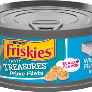 Friskies Tasty Treasures Prime Fillet with Ocean Fish & Tuna Scallop Flavor Canned Cat Food