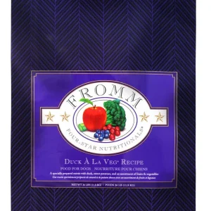 Fromm Four-Star Duck A La Veg Recipe Dog Food 26 lb