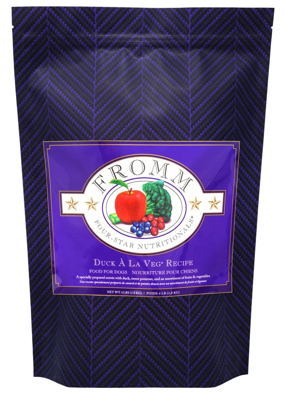 Fromm Four-Star Duck A La Veg Recipe Dog Food 4 lb