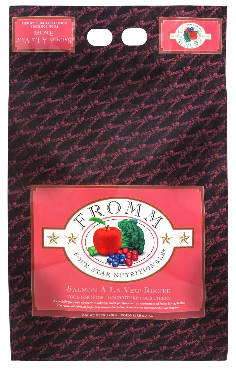 Fromm Four-Star Salmon A La Veg Recipe Dog Food 12 lb