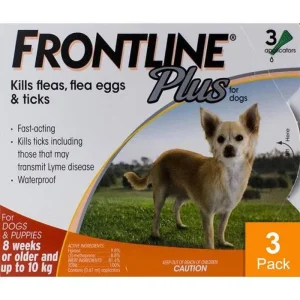 Frontline Plus for Dogs Under 22lbs (10kg) - 3 Pipettes