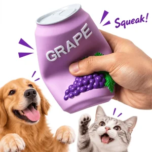 Fruit Drink Squeaky Dog Toy – Soft, Fruit-Scented Latex