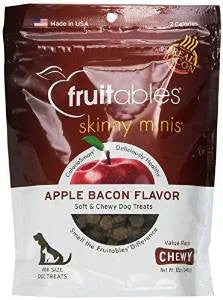 Fruitables Skinny Minis Apple Bacon Chewy Dog Treats 12Z C=8 {L+1x} 953013 - Image 2