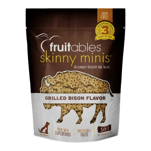 Fruitables Skinny Minis Soft Dog Treats Grilled Bison 5oz - Image 2