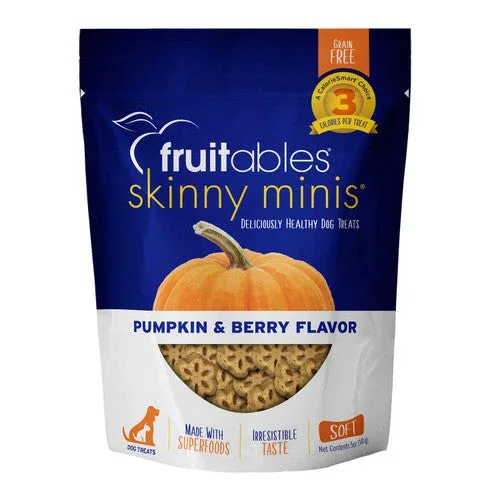 Fruitables Skinny Minis Soft Dog Treats Pumpkin Berry 5oz - Image 2
