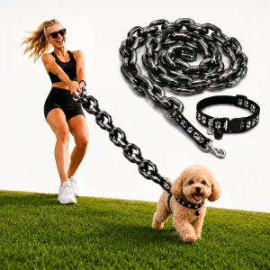 Funny Lightweight Faux Iron Chain Leash