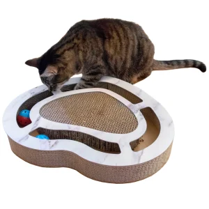 FurHaven Busy Box Corrugated Cat Scratcher with Catnip - Heart