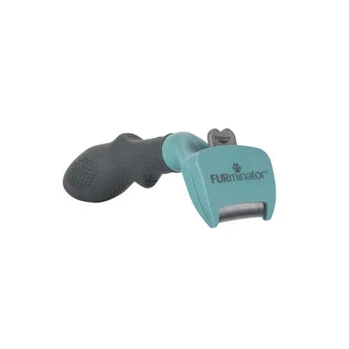 FURminator Undercoat deShedding Tool for Cats with Long Hair Black/Blue SM - Image 2