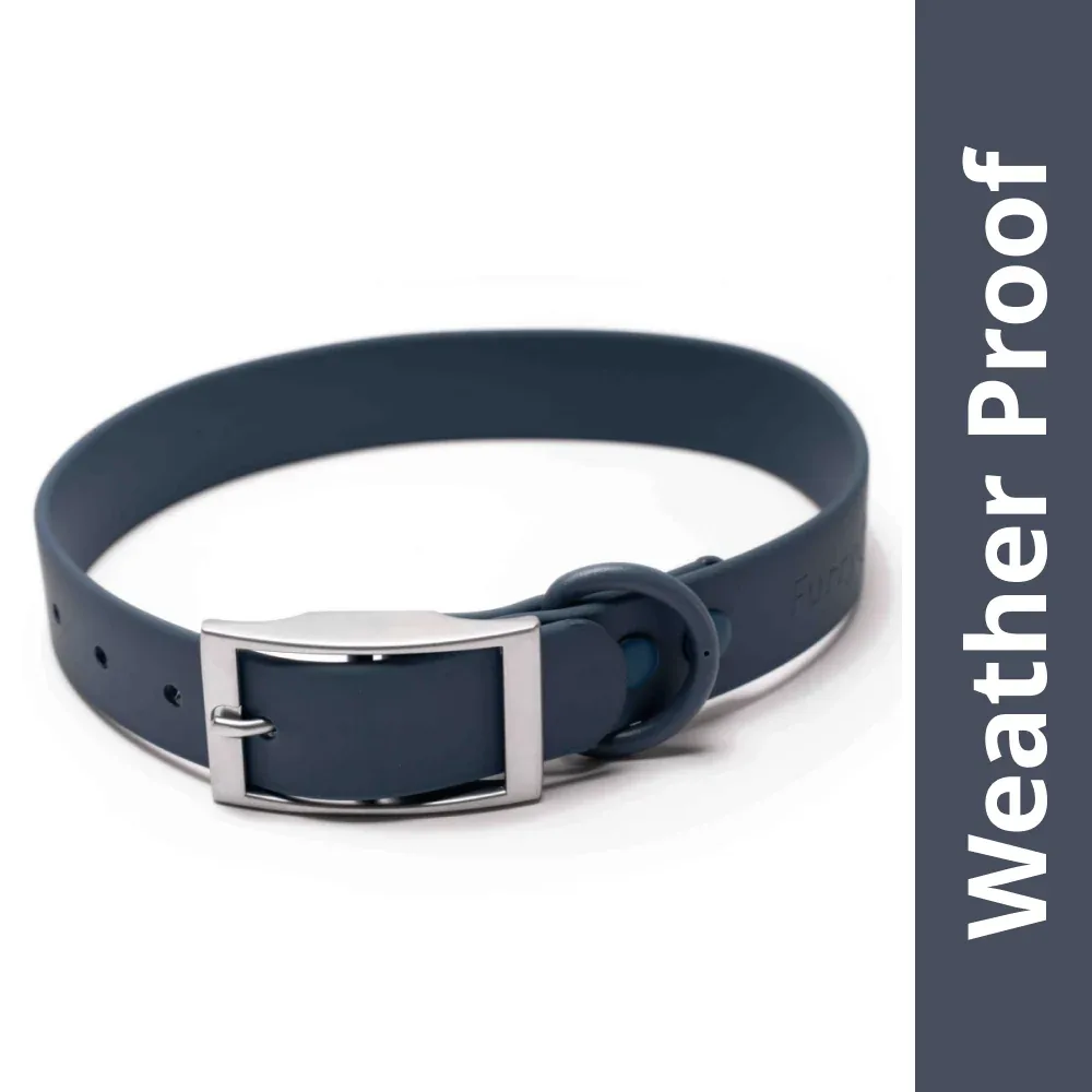 Furry & Co Weatherproof Collar for Dogs (Indigo Blue)