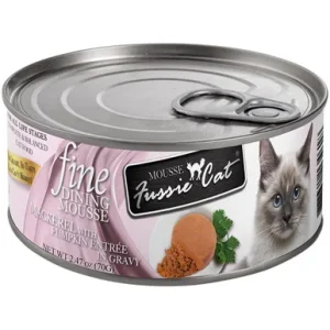 Fussie Cat Fine Dining Mousse Mackerel w/ Pumpkin Entrée in Gravy Canned Cat Food