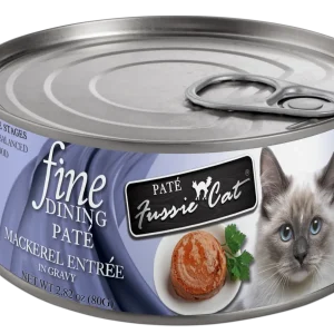 Fussie Cat Fine Dining Pate Mackerel Entree Wet Cat Food, 2.82oz