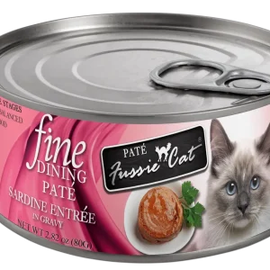 Fussie Cat Fine Dining Pate Sardine Entree Wet Cat Food, 2.82oz