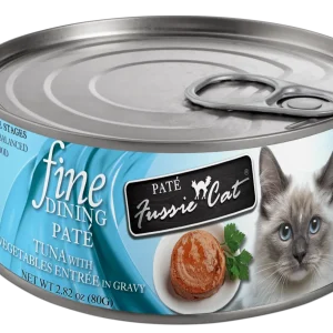 Fussie Cat Fine Dining Pate Tuna with Vegetables Entrée Wet Cat Food, 2.82oz