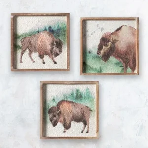 Ganz American Buffalo Wall Decor Set of 3