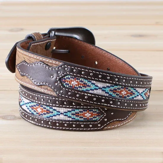 Gem Dandy Accessories Roper Aztec Overlay Belt - Image 2