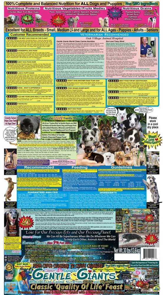 Gentle Giants Natural Non-GMO Chicken Dog & Puppy Food - Image 2