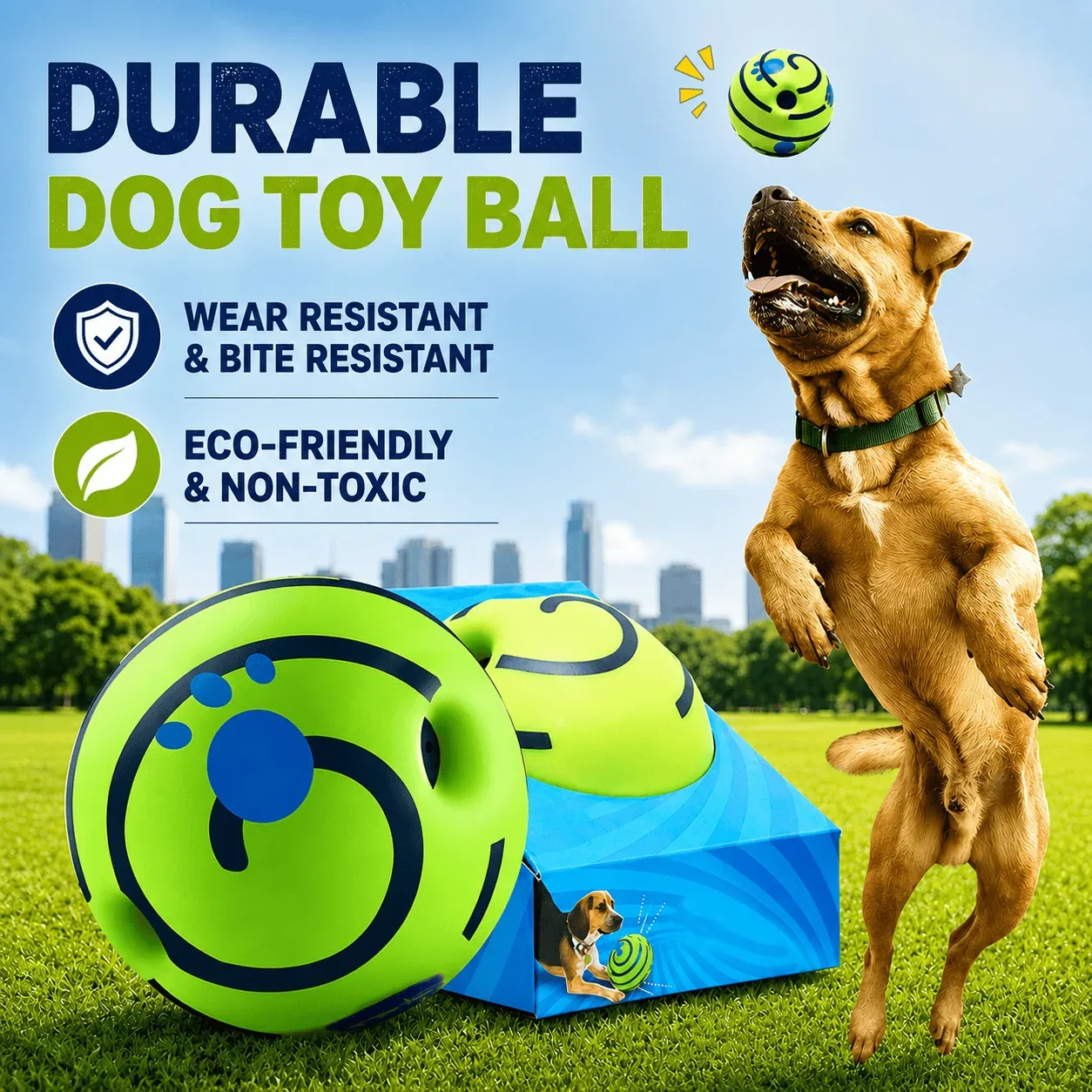 Giggle Ball Dog Toy – Interactive Wobble Ball - Image 2