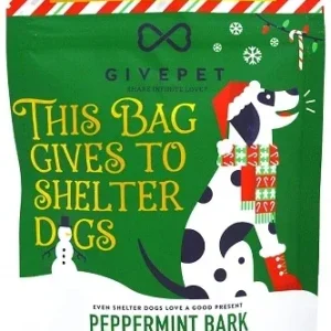 GivePet Holiday Dog Treats Peppermint Bark 6 Oz.