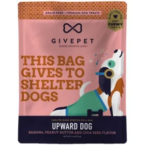 GivePet Upward Dog Banana, Peanut Butter & Chia Seed Flavor Grain