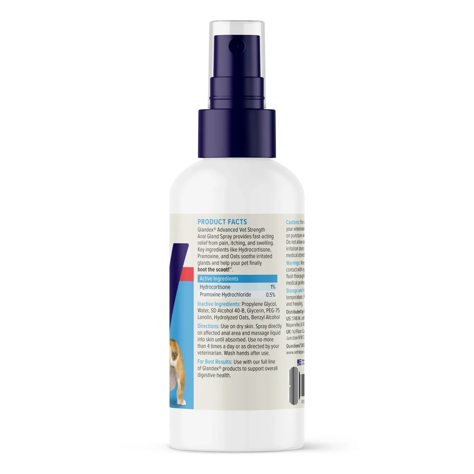 Glandex Advanced Vet Strength Anal Gland Health Spray for Dogs & Cats, 4 fl. oz. - Image 2