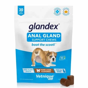 Glandex Pork Liver Soft Dog Chews Pouch 30 ct