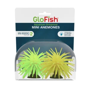 GloFish Aquarium Anemone Ornament Yellow/Green Mini