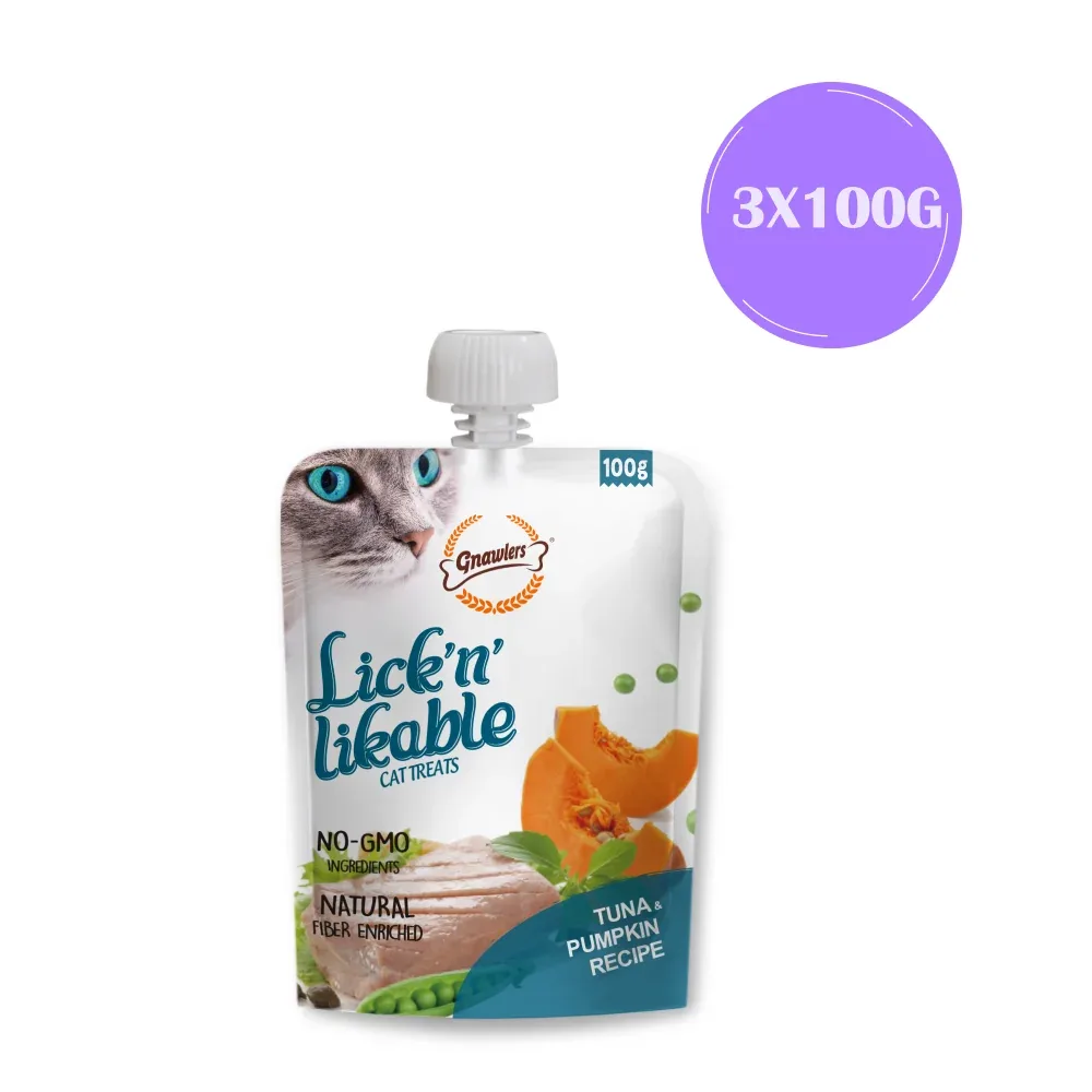 Gnawlers Tuna & Pumpkin Lick n Likable Cat Treats - Image 2